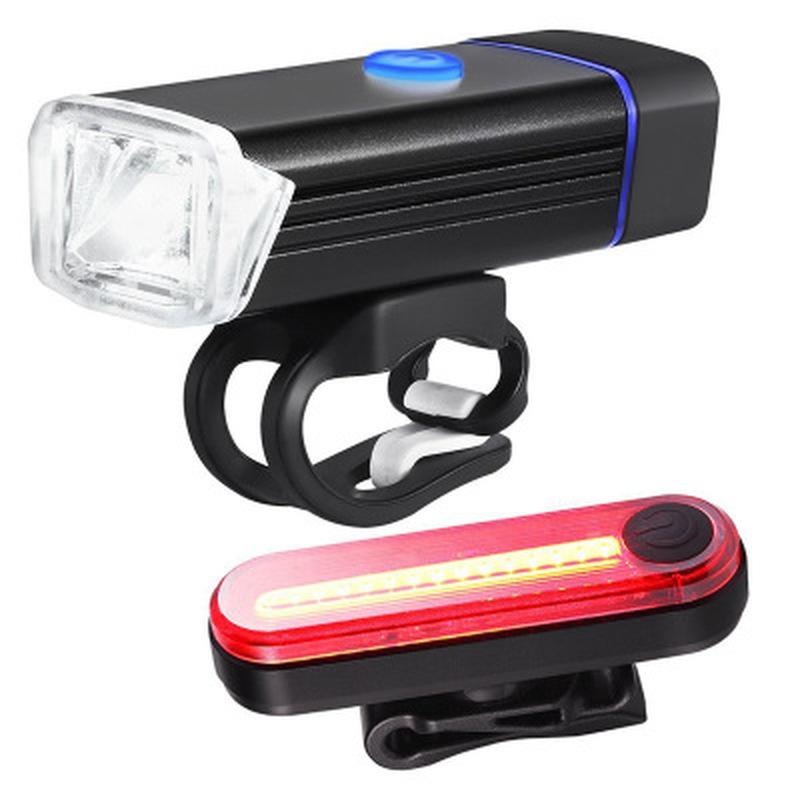 

USB Rechargeable Bicycle Light Set Mountain Bike German Front Light Night Riding Bicycle Taillight Accessories
