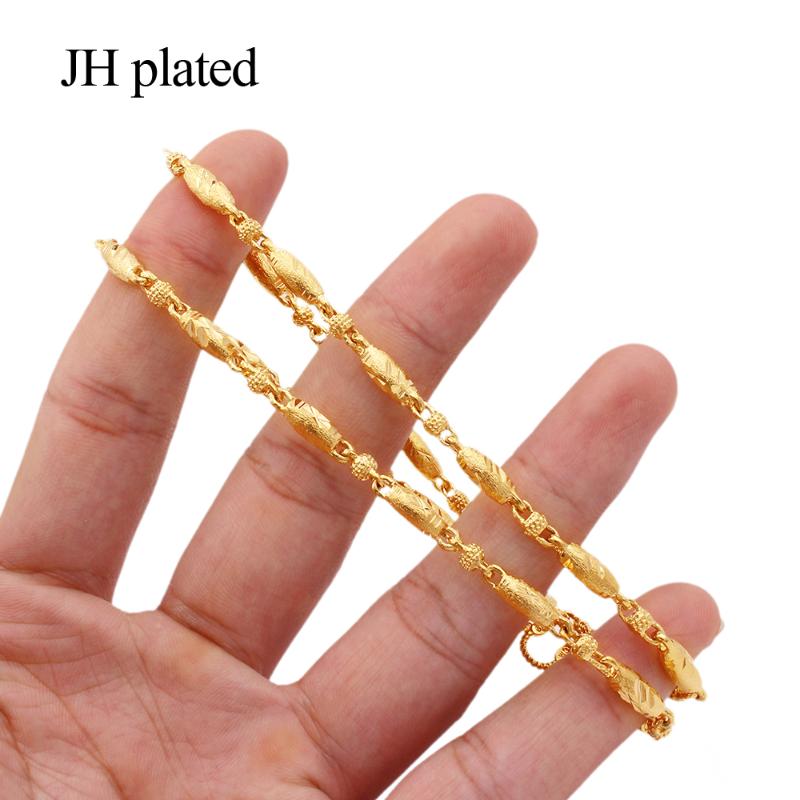 

Necklace chains jewelry link chain 50cm necklaces 24K gold colour African/Dubai/Arab/French for women New year gift Necklaces
