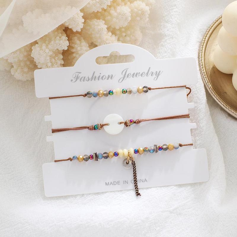 

Charm Women Bohemian Shell Beads Bracelet Set Female Bohemia Multicolour Bracelet Cuff Jewelry Drop shipping