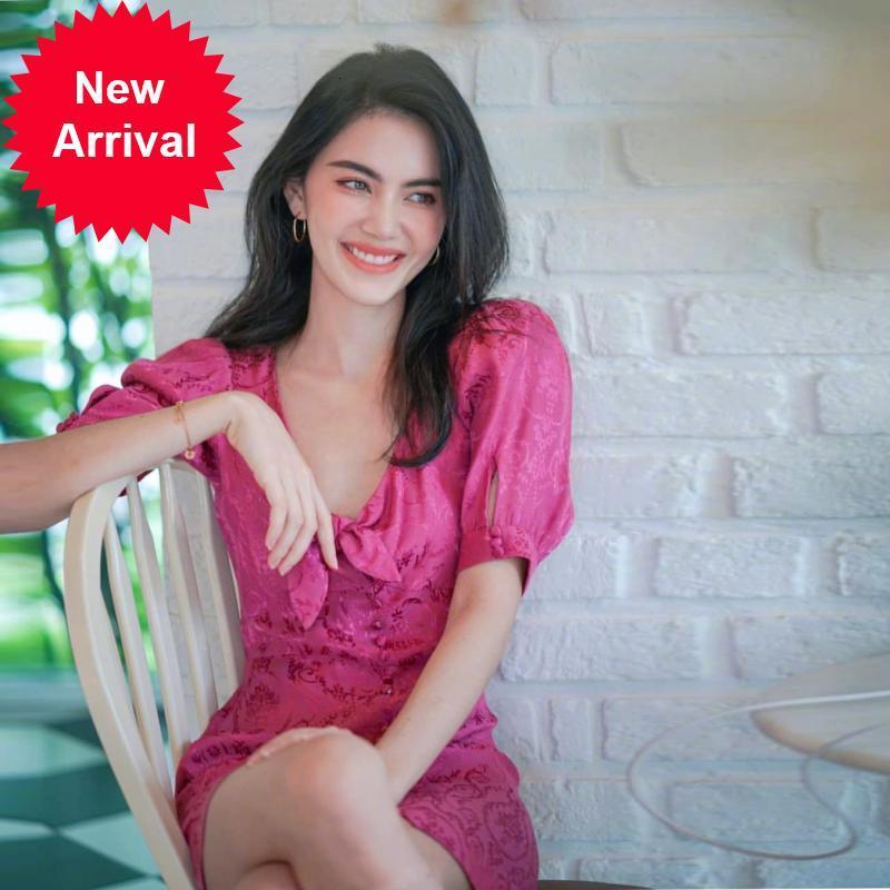 

Vintage 2021 New Summer Women New Red Luxury Dressed in Sexy Print Chic Bodycon Bow Down Mini Dress Designer Boho Party Clothes IZ7U, Blue