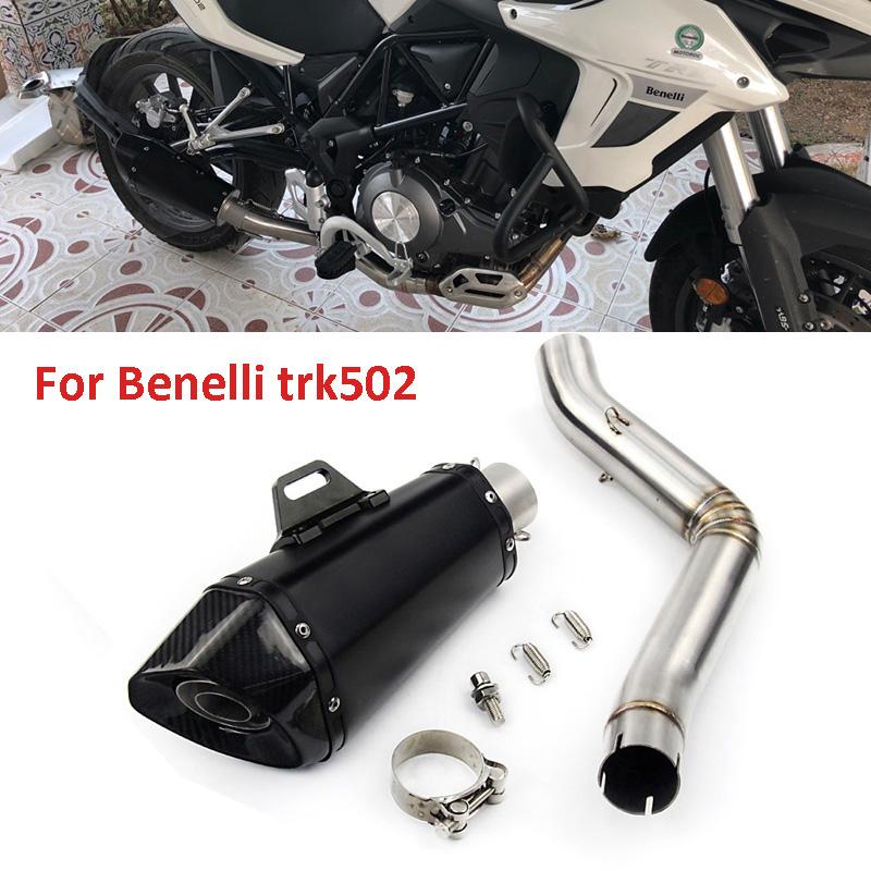 

Full Motorcycle Exhaust System Muffler Escape Modified Middle Connector Link Pipe for Benelli 502C TRK502