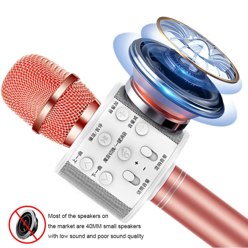 

Karaoke Microphone Bluetooth For Phone Wireless Microphone Karaoke Speaker Handheld Microfone Player Singing Recorder Mic