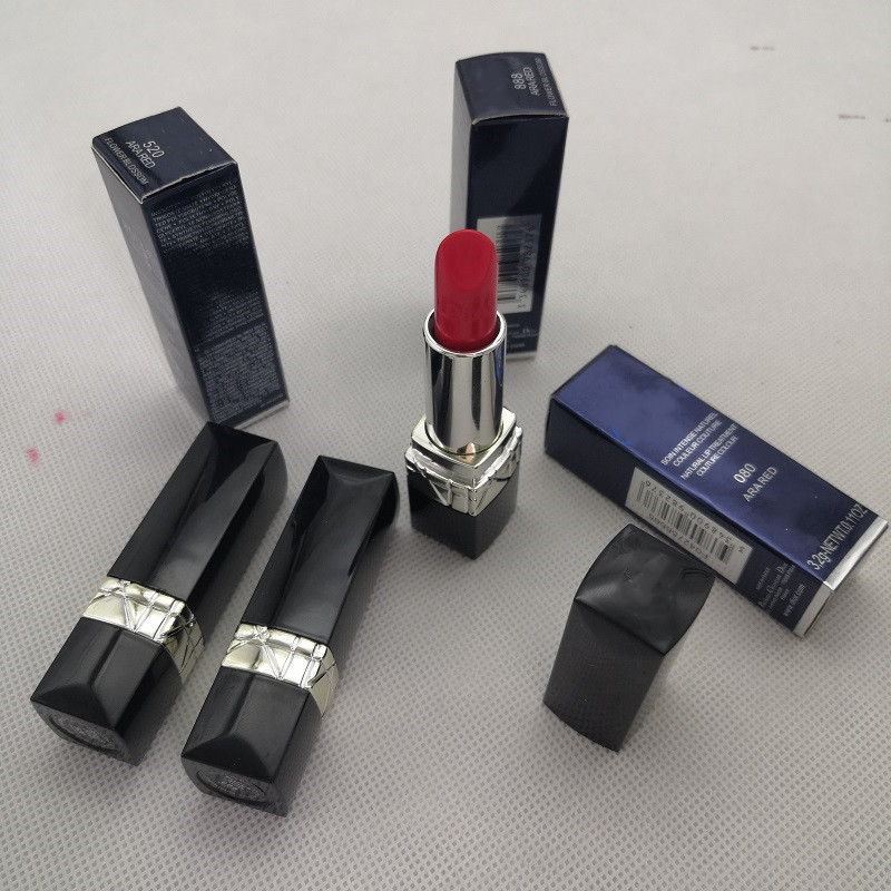 

Popular brand Lip Makeup Matte lipstick 3 Colors Matte Lipstick 3.2g ARA Red 888 520 080 Red Lips cosmetic black tube matte lipstick best, Mixed color