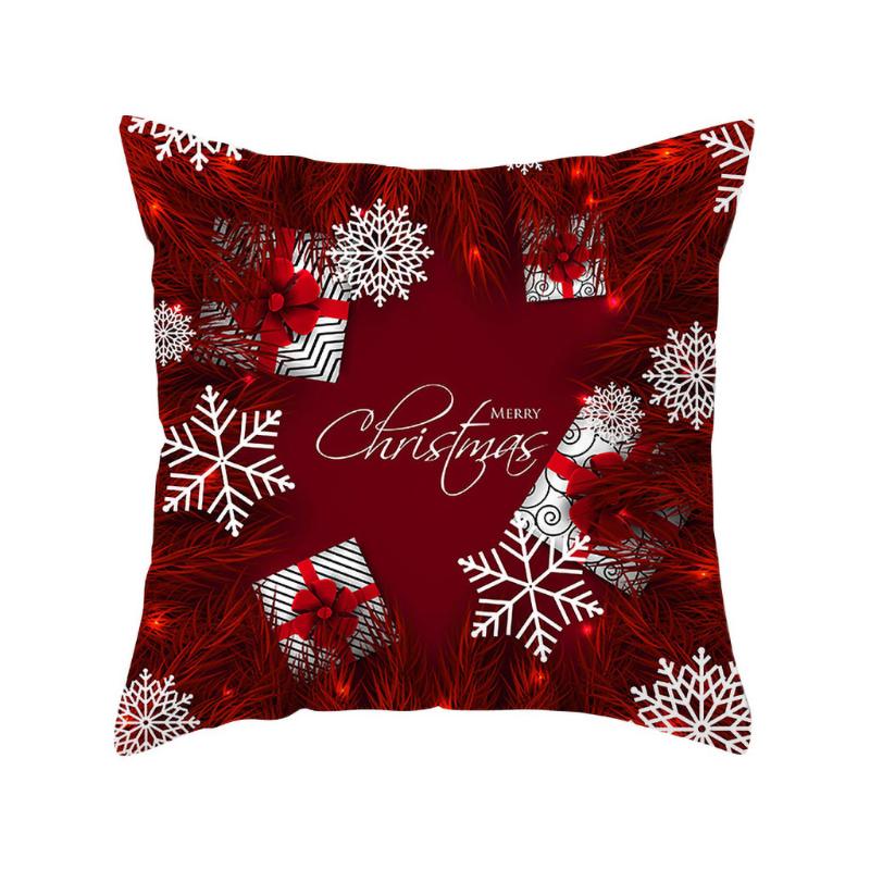 

Merry Christmas Decorations For Home Reindeer Santa Claus Tree Cushion Cover Christmas Ornament 2020 Xmas Gift New Year 2021 F93