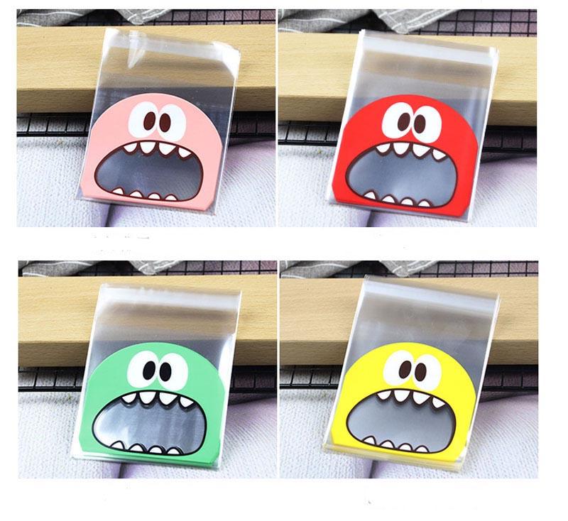

Gift Wrap 150pcs 10cm Cute Slim Monster Plastic Bag Dessert Bags For Kids Baking Packaging Wedding Birthday Party Decoration 9D
