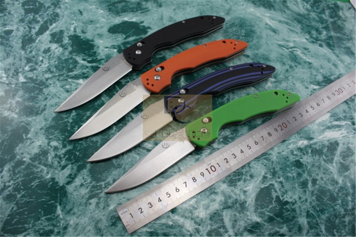 

806 Tactical folding knife D2 Satin Blade Black G10 handle with Original box for EDC Outdoor tactical hunting camping tool