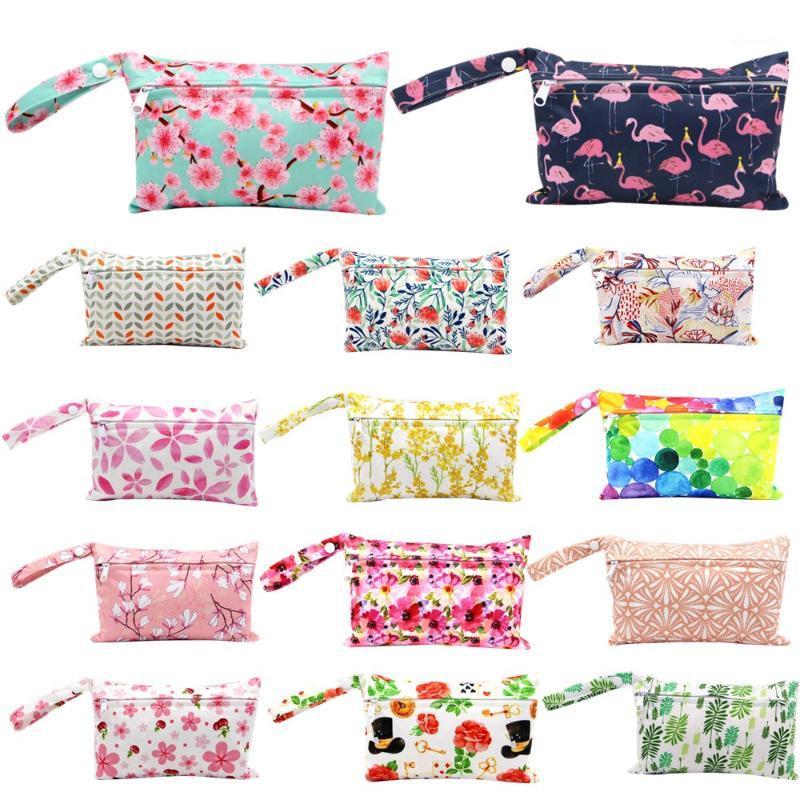 

Asenappy Waterproof reusable wet bag printed pocket diaper bag PUL travel dry wet mini diaper size 22.5*15CM1