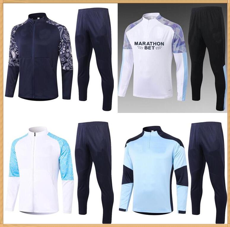 

2020 man survetement jacket Training suit soccer tracksuits 2021 city DE BYUYNE KUN AGUERO tracksuit football jacket tracksuit set, Black