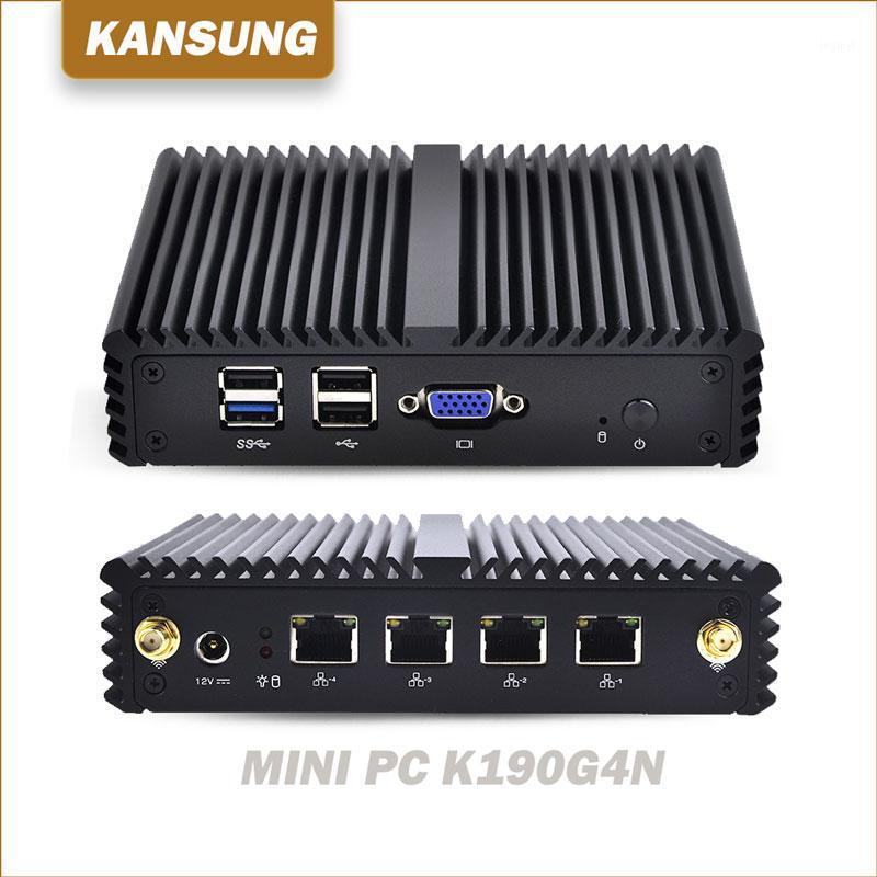 

Newest Cheap Industrial Computer J1900 Fanless Mini PC 4 LAN Quad Core Ubuntu Windows Linux Firewall Barebone X86 Desktop PC1