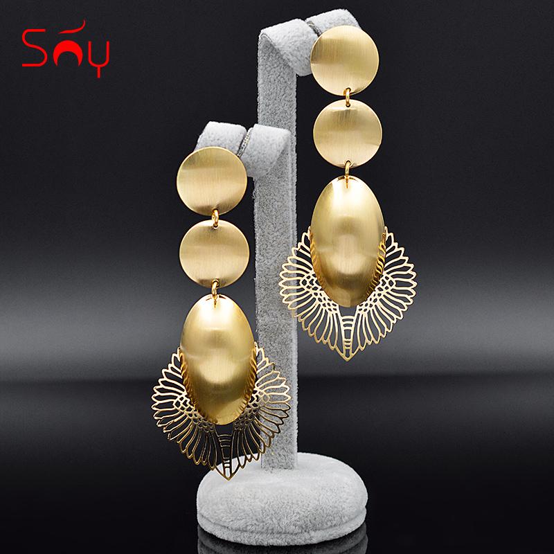 

Sunny Jewelry Romantic Jewelry Earrings Long Drop Dangle Earrings For Women Girls For Engagement Gift Feather Findings