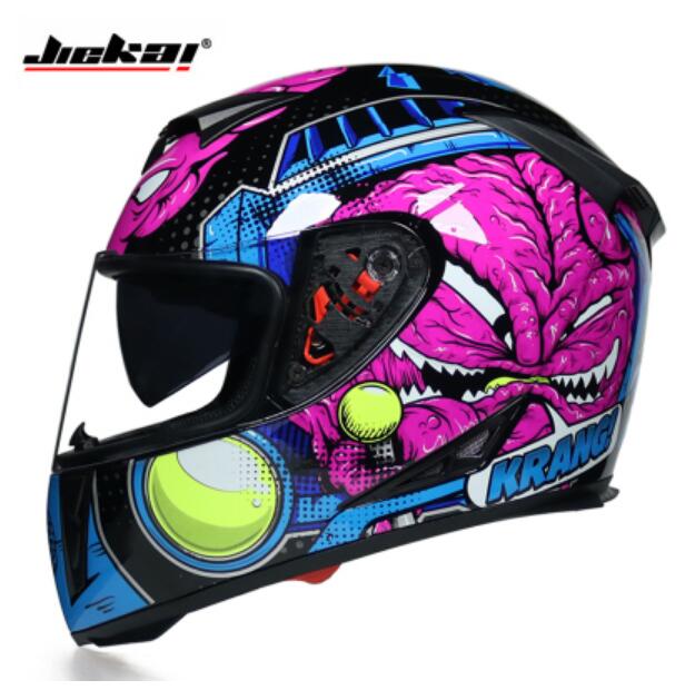 Jiekai motorcycle helmets for men and women to keep warm in winter and four seasons universal full-covered anti-fog double mirror-image-652597367