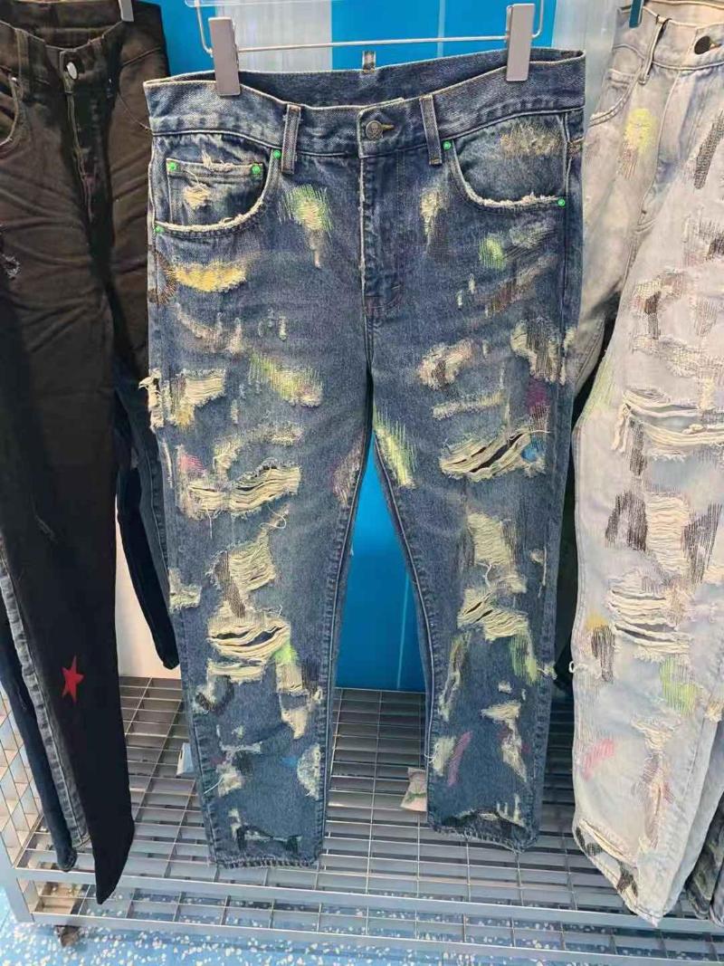 

WB12306 Fashion Men's Jeans 2020 Runway European Design party style Men's Clothing, As pic