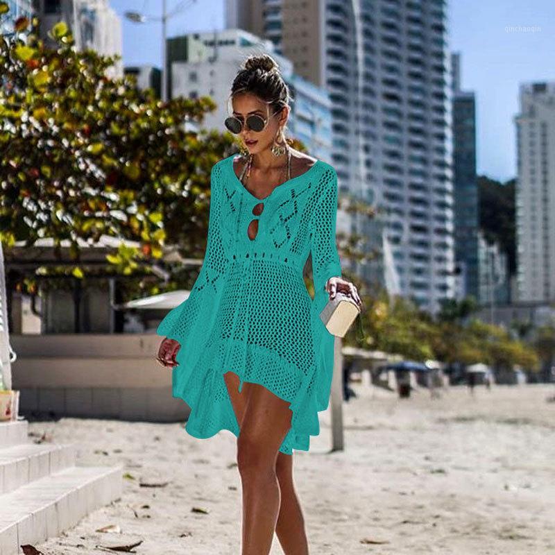

2020 top swimsuit knitwear women's beach sun protection cover up1