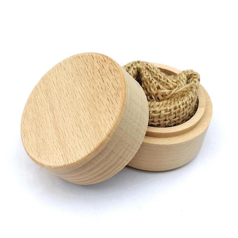 

Custom Ring Box Personalized Wedding Engagement Wooden Ring Jewelry Bearer Box Material Of Beech Linen In Opp Bags