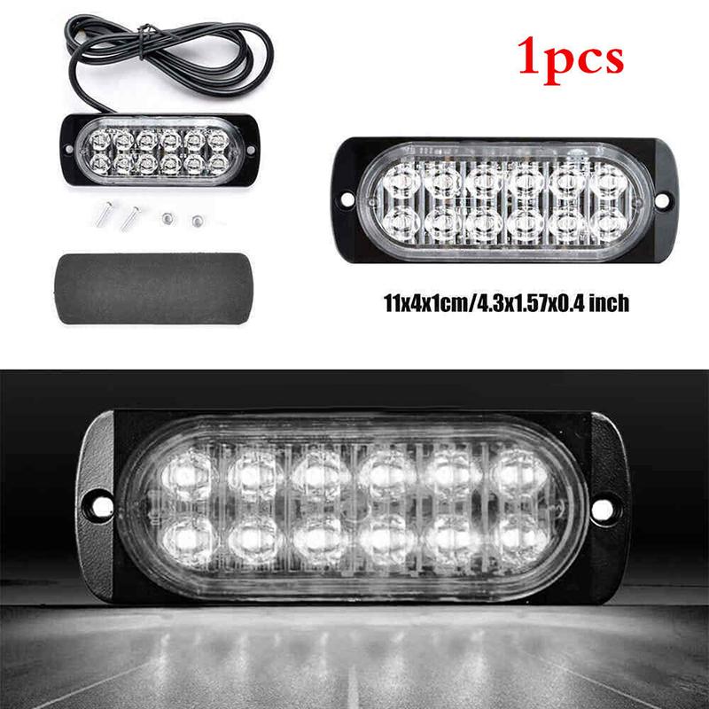 

DC 12V 36W White 12LED Car Truck Warn Safety Urgent Light 12V Super Bright Off-Road SUV LED Work Light Driving Fog Lights, As pic
