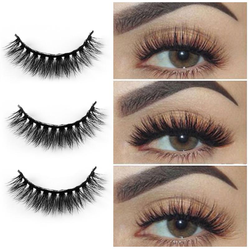 

5 Pairs 3D Mink Hair False Eyelashes Cross Long Natural Messy Fake Eye Lashes Fluffy Eyelashes Beauty Make Up Extension Tools