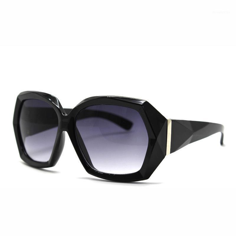 

Oversized Sunglasses Women Black Polygon Woman Shades Wide Face Thick Frame Anti Reflect UV400 Female Ladies Eyewear1