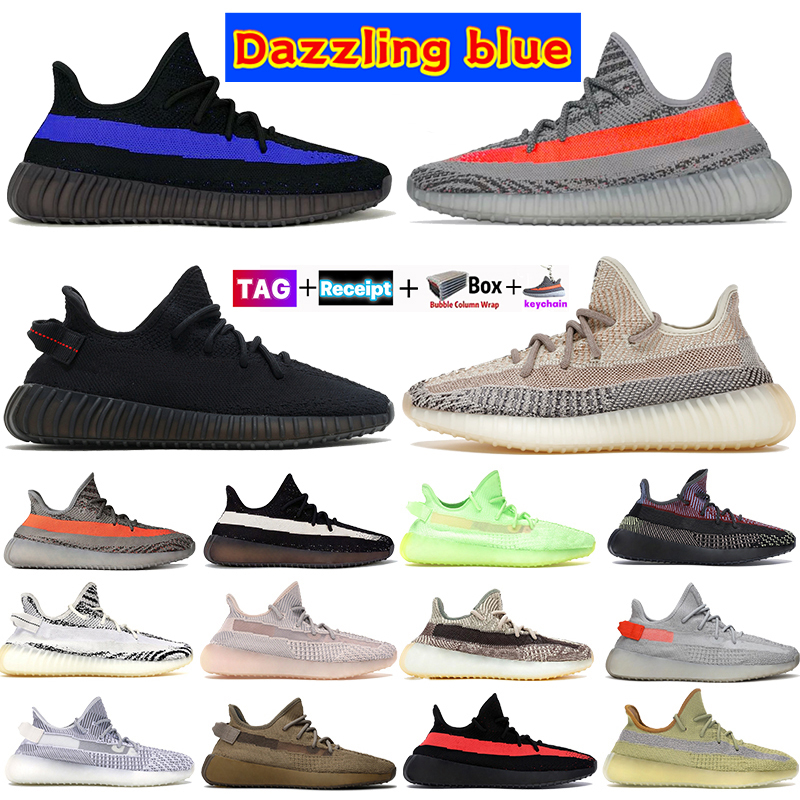 

Bred Zebra Running shoes Dazzling Blue Beluga Reflective Ash Pearl stone Earth Cinder Tail Light runner yecheil black static Designer men women Sneakers Trainers, #48- bubble wrap packaging