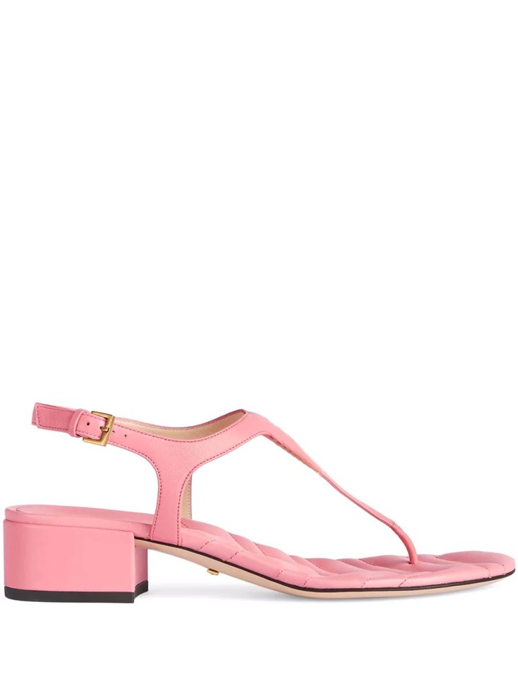 

designers womens fashion leather thong sandals with gold signature hardware size euro 35-43, White