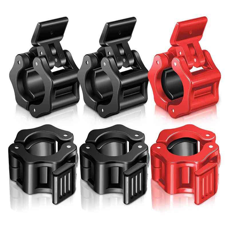 

6 Pcs 1 Inch Quick Release Barbell Lock Clamp for Workout Weightlifting Fitness Training Bodybuilding