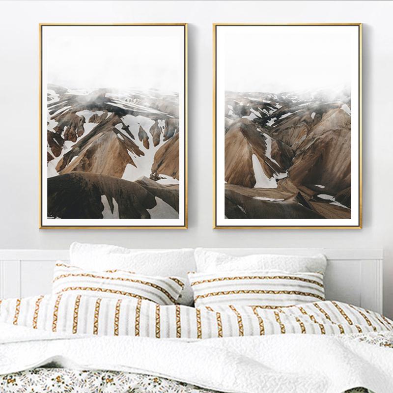 

Snow Mountain Posters and Prints Iceland Wall Art Canvas Painting Mountain Wall Pictures for Living Room Nordic Home Decoration