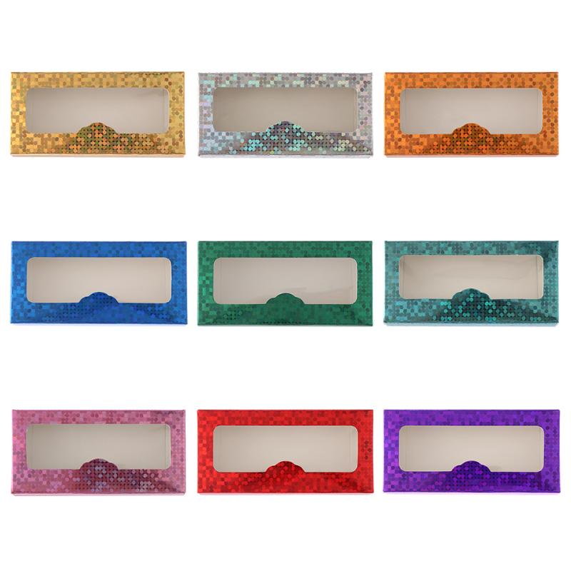 

5/10Pcs Wholesale Bulk Glitter Laser Paper Eyelash Packaging Box for 25mm Long Eyelashes Top Quality Empty Lashes Storage Case