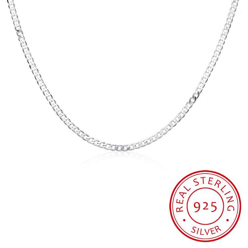

Chains 4MM Mens Sideways Necklace Link Necklace,Vintage 925 Sterling Silver For Women,30 Inch Simple Geometric Necklace1