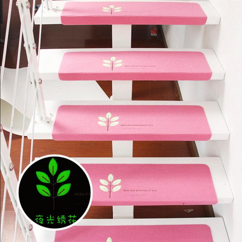 

55*22cm Stairs Rug Stair Non-Slip Luminous Mat Self-Adhesive Staircase Carpet, Pink