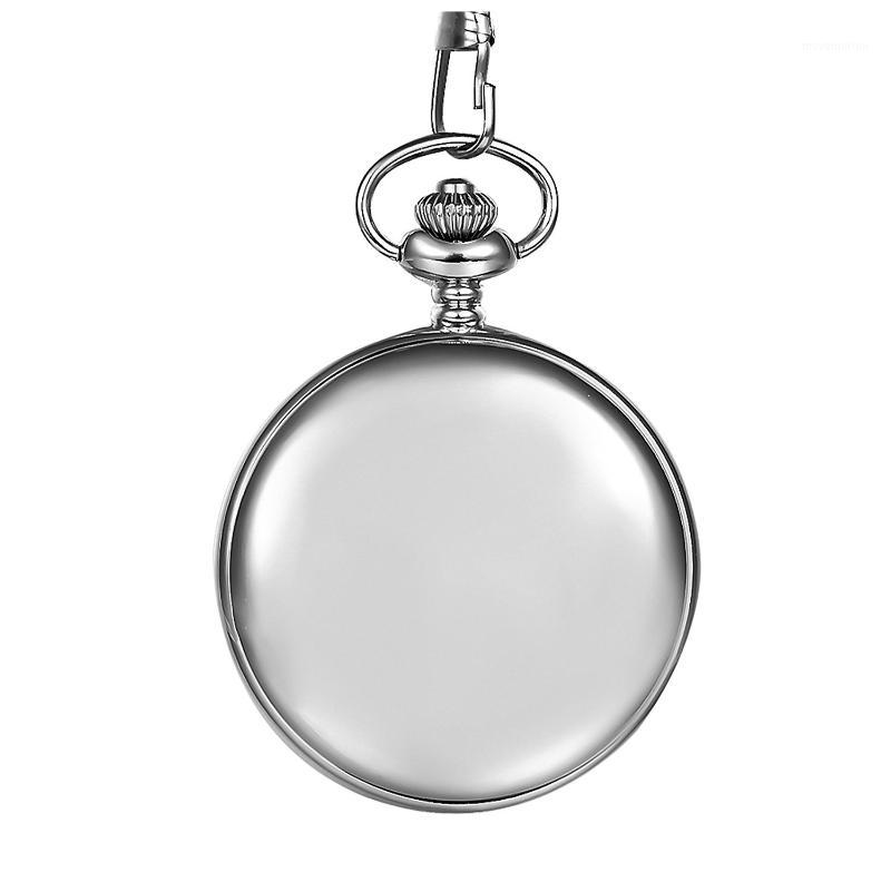 

Classic Smooth Vintage Mens Pocket Watch Xmas Gift (Silver)1