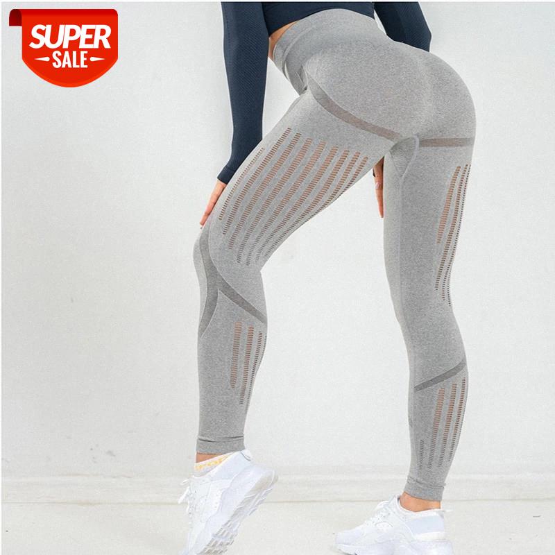 

NORMOV Fitness Women Leggings Fashion Patchwork Hollow Out High Waist Elastic Push Up Spandex Legging Sexy Femme Jogings #n58j, Black;white