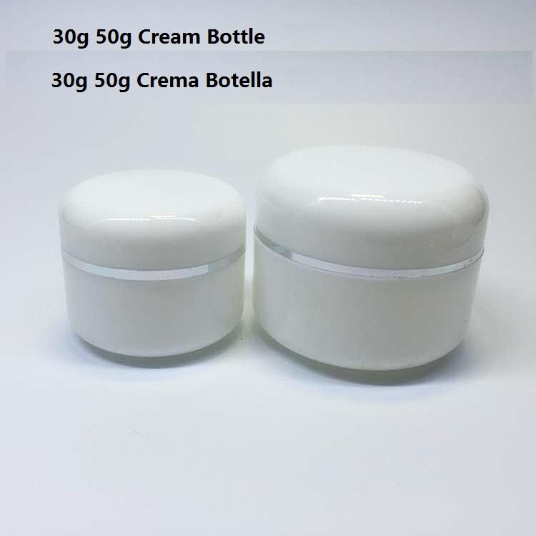 

30pcs/Lot 30g 50g White Plastic Jar Frost Surface, 30ml 50ml Empty White Packing Bottle, Cosmetic Cream Jar Cosmetic Packing