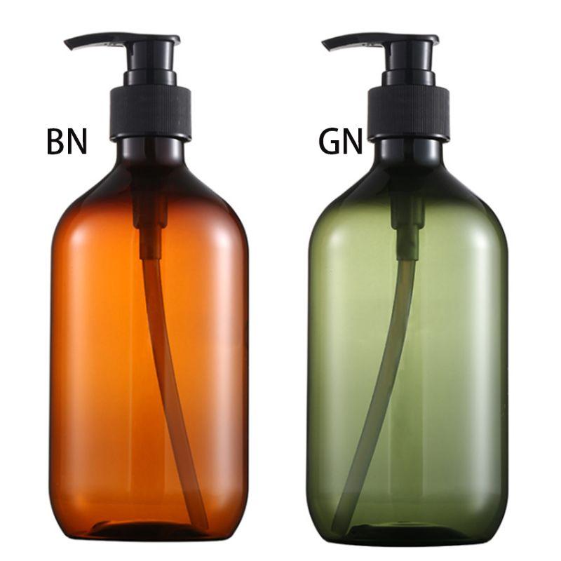

500ml PET Refillable Empty Bottle Press Pump Shampoo Lotion Soap Makeup Liquid Dispenser Plastic Container Beauty Product