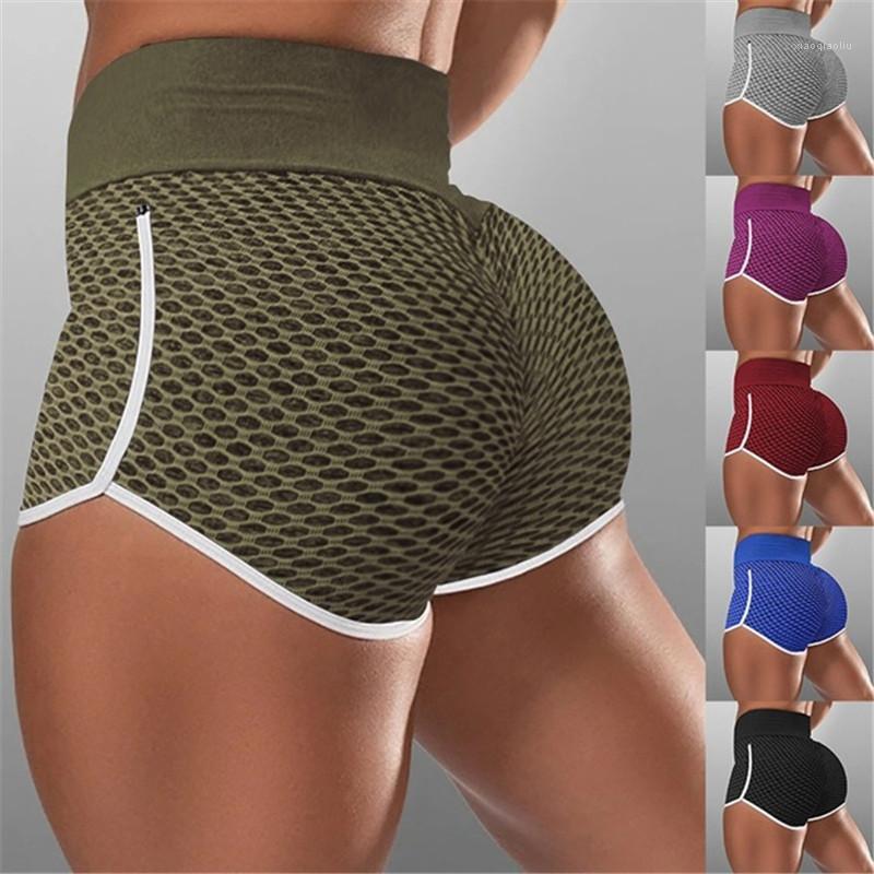 

Training Shorts Women Sport Shorts Workout Mesh Jogging Sports Fitness Solid Running High Waist Yoga Sport Pants1, Black