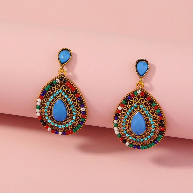 

Vintage Bohemian Rice Beads Full of Zircon Water Women's Valentine's Day Gifts Wedding Jewelry Wholesale