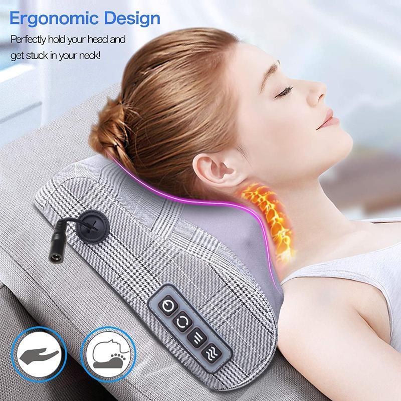 

Neck Massager,Shiatsu Neck and Back Massager with Heat,Electric Back Massage Pillow Tissue Massage Shoulder,Foot,Body Muscle1