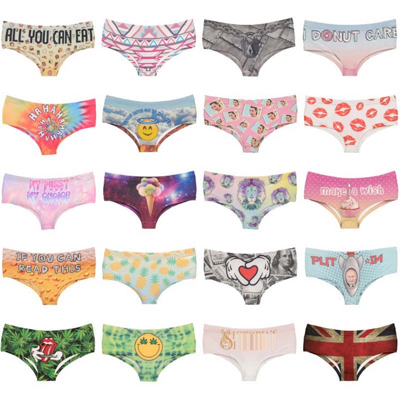 Sexy Lingerie Women's Underwear Letter Fruit Printed If you can read this Cotton Panty Female Seamless Sports Briefs Sexi girl Panties