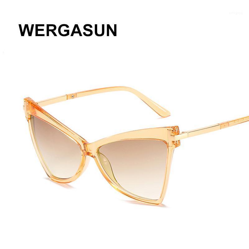 

Sunglasses WERGASUN Retro Cateye Women Cat Eye Sun Glasses Brand Designer Colorful Ladies Eyewear For Female1