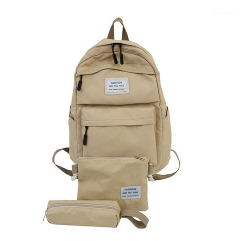 

3 set canvas Mommy Bag Diaper Large Capacity baby bag travel Nappy diaper backpack anti-loss maternity handbags for moms1, Black
