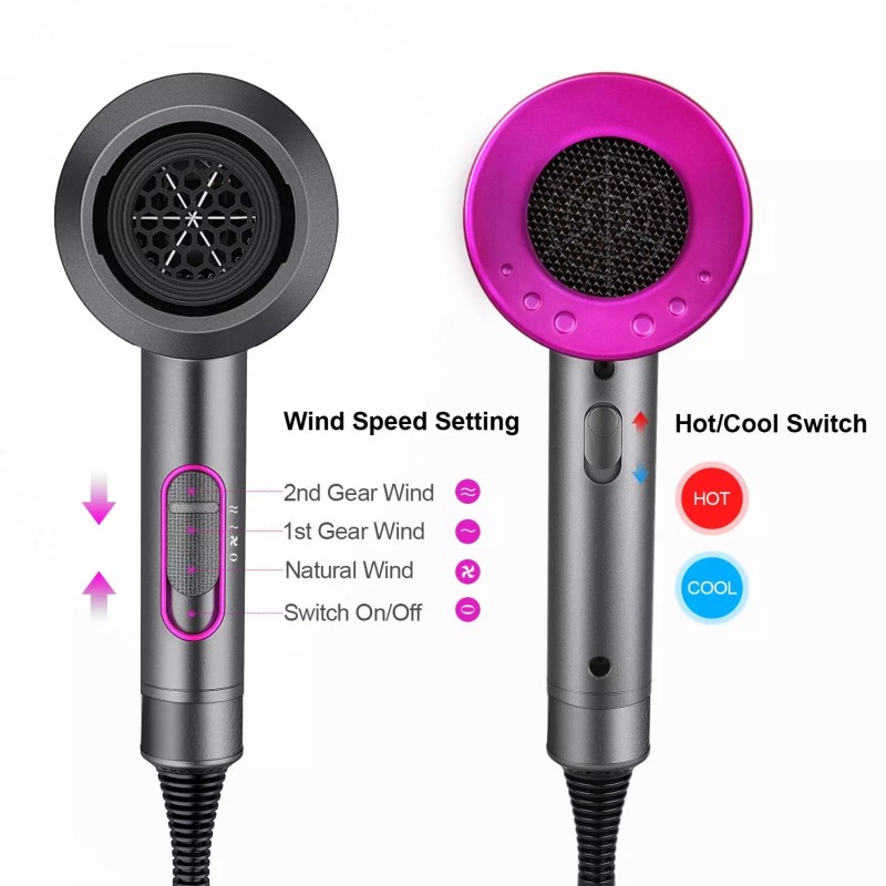 

3rd Generation Hair Dryer Professional Salon Tools Blow Fast Heat No Fan Vacuum Super Speed Blower Dry Hair Dryers EU US UK Plugs