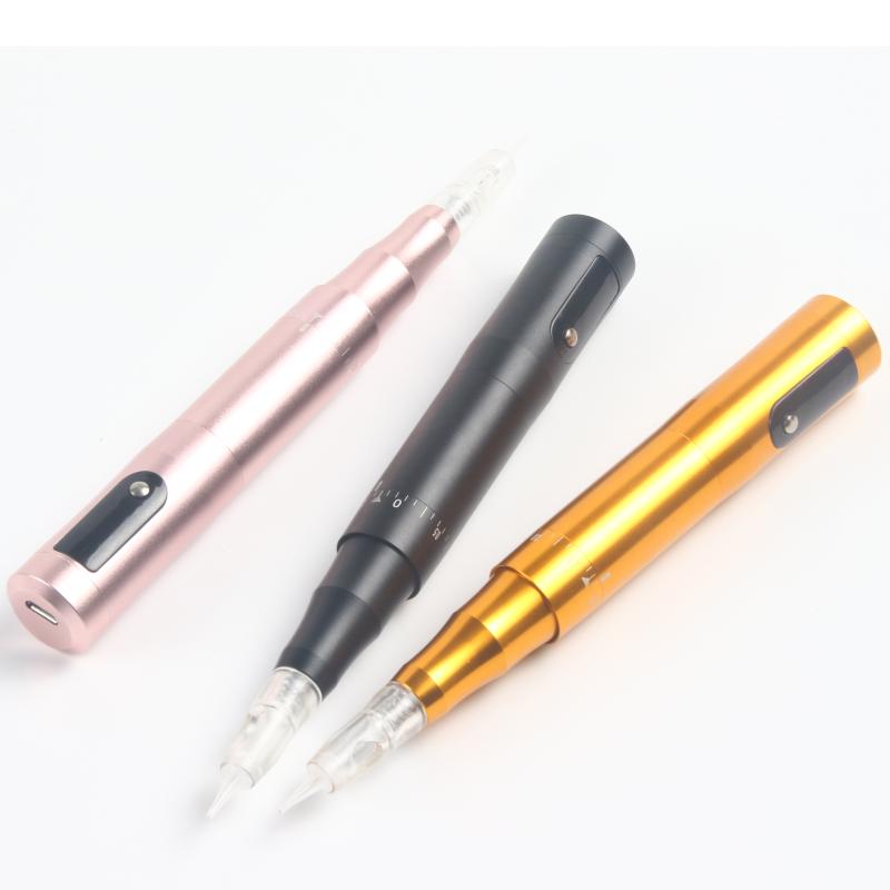 

1pcs New Desgin Digital Permanent Makeup Machine 5 Speed Wireless Rechargeable Rose Gold Tattoo Machine For Eyebrows