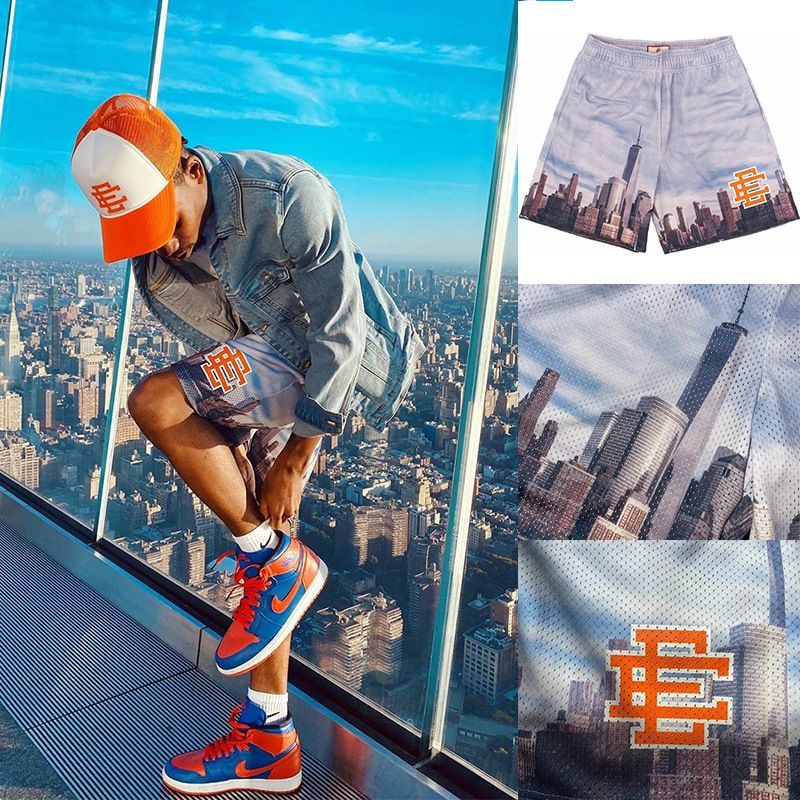 

Eric Emanuel Ee Basic mens Shorts News York City Skyline women Casual Short Fitness Sports men s Pants Summer, 12