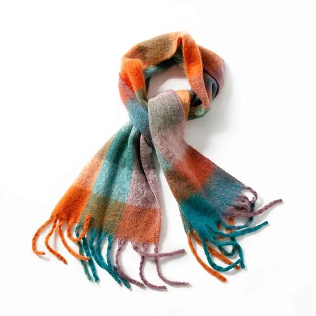 

2020 Autumn Winter Colorful Scarves Women Men Plaid Scarf Fashion Casual Scarfs Luxury Shawl
