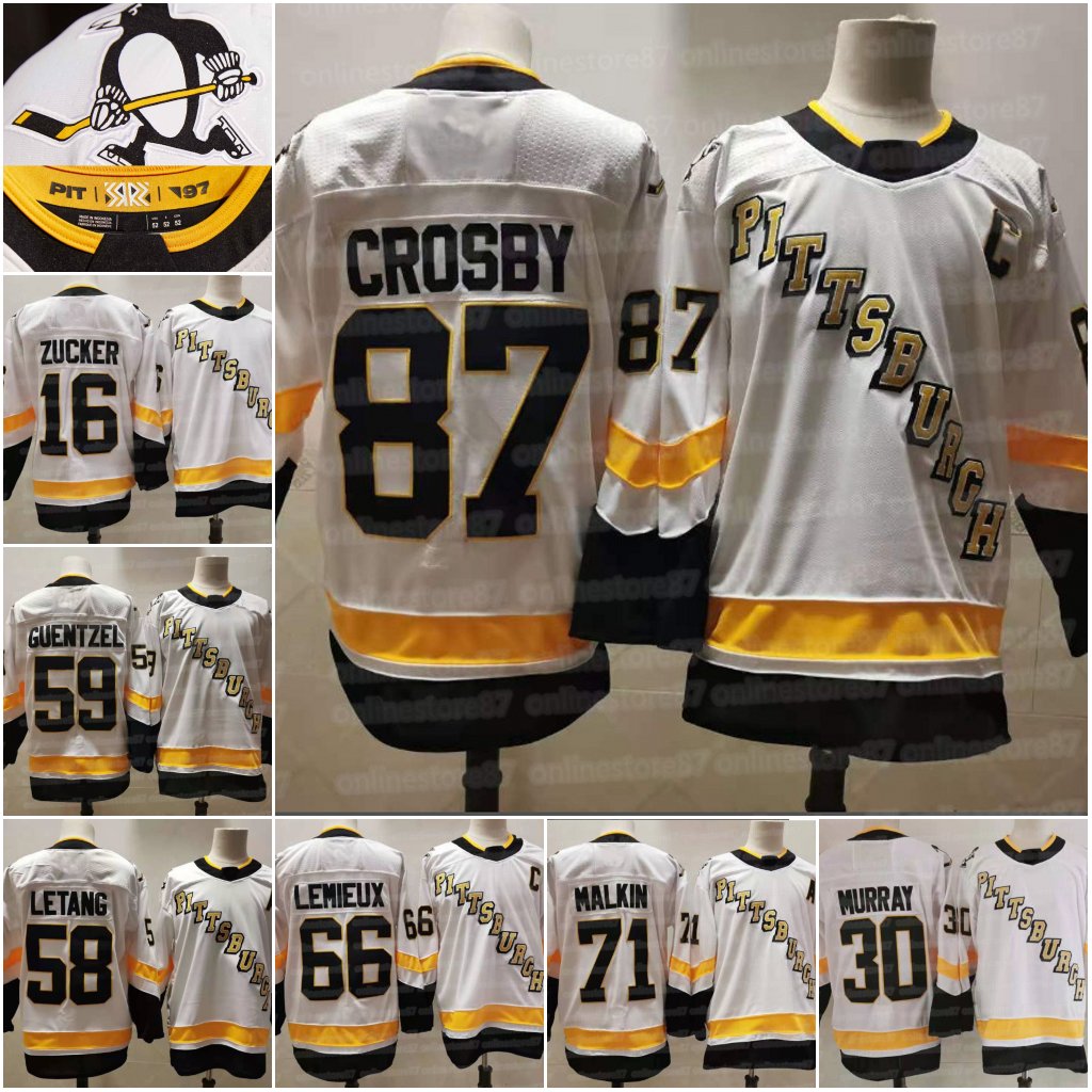 30 Matt Murray Pittsburgh Penguins 2021 Reverse Retro Jerseys Sidney Crosby Chris Letan Evgeni Malkin Mario Lemieux Jack Genzel Jason Zucker
