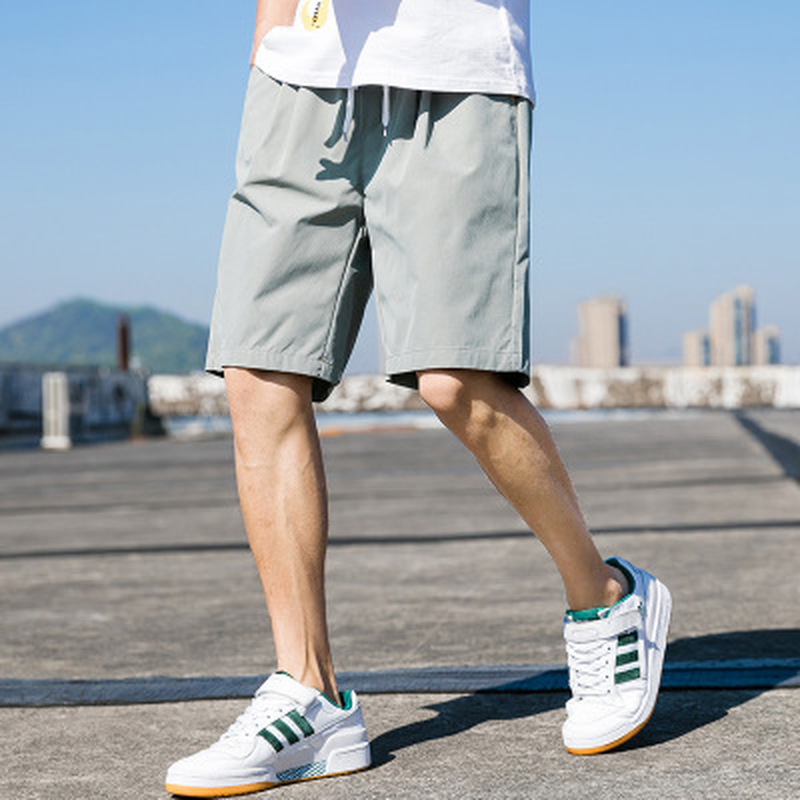 

Elastic Waist Mens Beach Shorts Fashion Summer Knee Length Joggers Shorts Hiphop Cotton Short Plus Size 4XL, Black