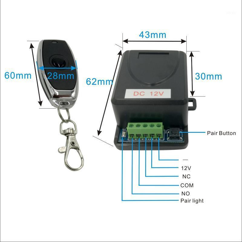 

DC12V 433MHz metal wireless remote control switch for door lock access control remote exit button of door key1