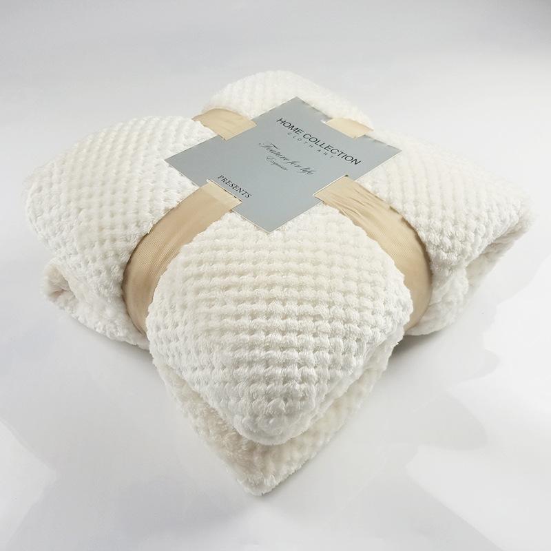 

Super Soft Luxury Mesh Blanket Baby Fleece Blanket Towel Sofa Pineapple Grille Flannel Throw For Home Sofa Bed Bedsheet