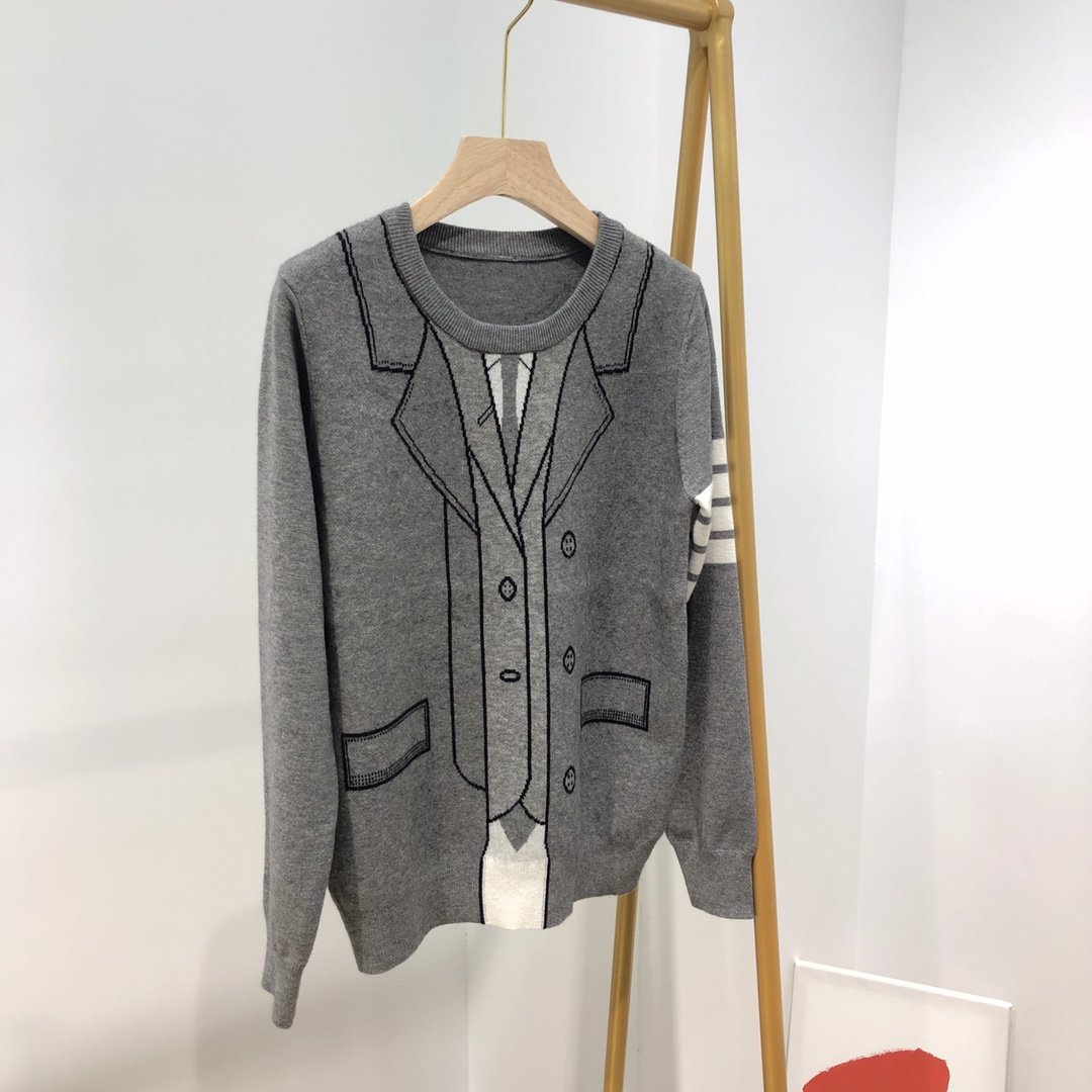 

1101 Free Shipping 2020 Autumn Brand Same Style Regular Long Sleeve Crew Neck Gray Top Pullover Kint Sweater Women Clothes FANG, White;black
