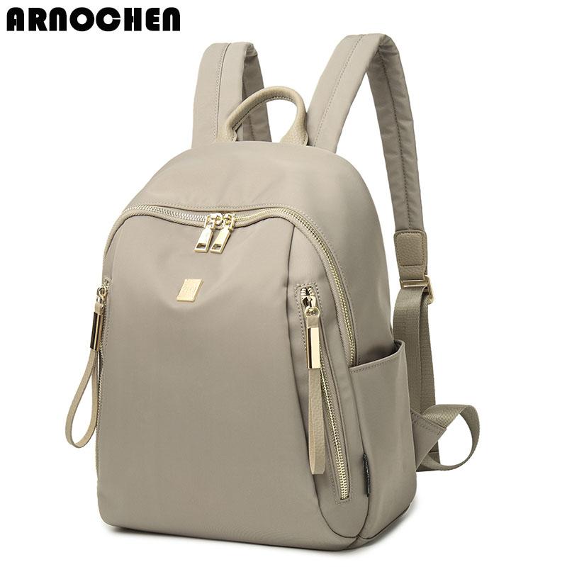 

ARNOCHEN 2021 shoulder backpacks Korean version of the tide light canvas leisure personality oxford cloth backpack XD134, White