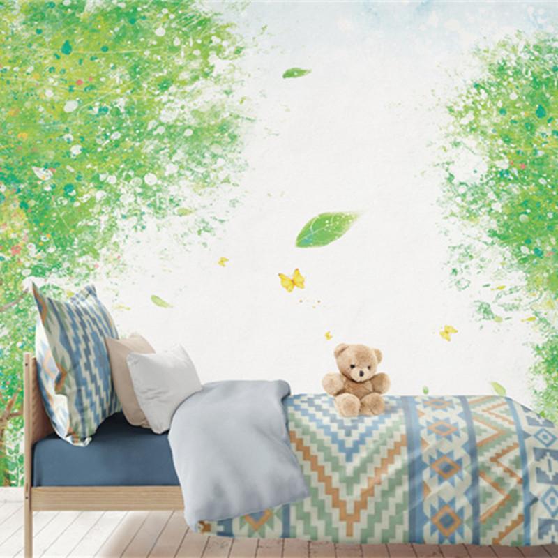 

Pastoral Tree Photo Wallpapers for Walls 3D Green Wood Wall Papers Murals For Bedroom Living Room Home Decoration Kids Wallpaper, As picture