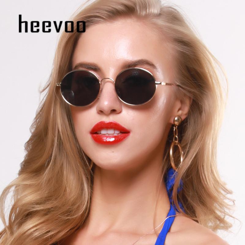 

Retro Oval Alloy Sunglasses Women/Men Brand Designer Vintage Small Black Red Luxury Metal Shades Sun Glasses